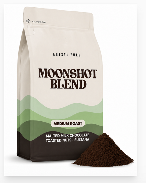 Antsti Fuel Moonshot Blend Coffee Beans, Medium Roast, Whole Bean, 1 lb