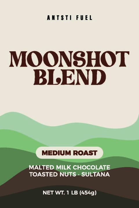 Antsti Fuel Moonshot Blend Coffee Beans, Medium Roast, Whole Bean, 1 lb