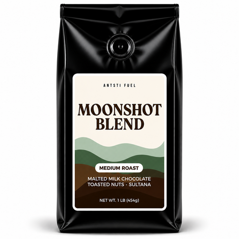 Antsti Fuel Moonshot Blend Coffee Beans, Medium Roast, Whole Bean, 1 lb