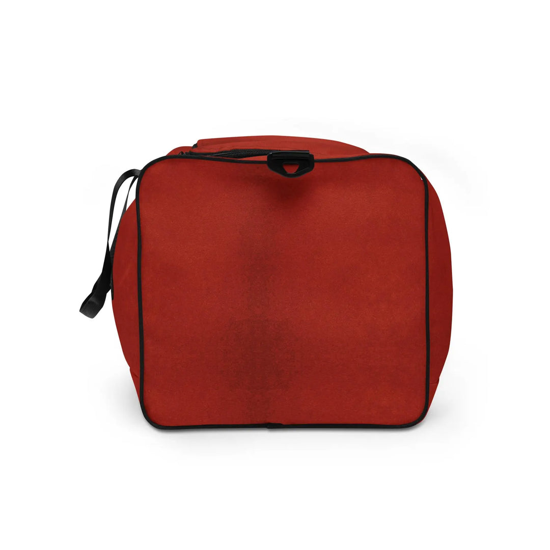 Beware the Dragon Duffle Bag – Vintage-Inspired Red and Black, Travel, Gym & Sports Bag