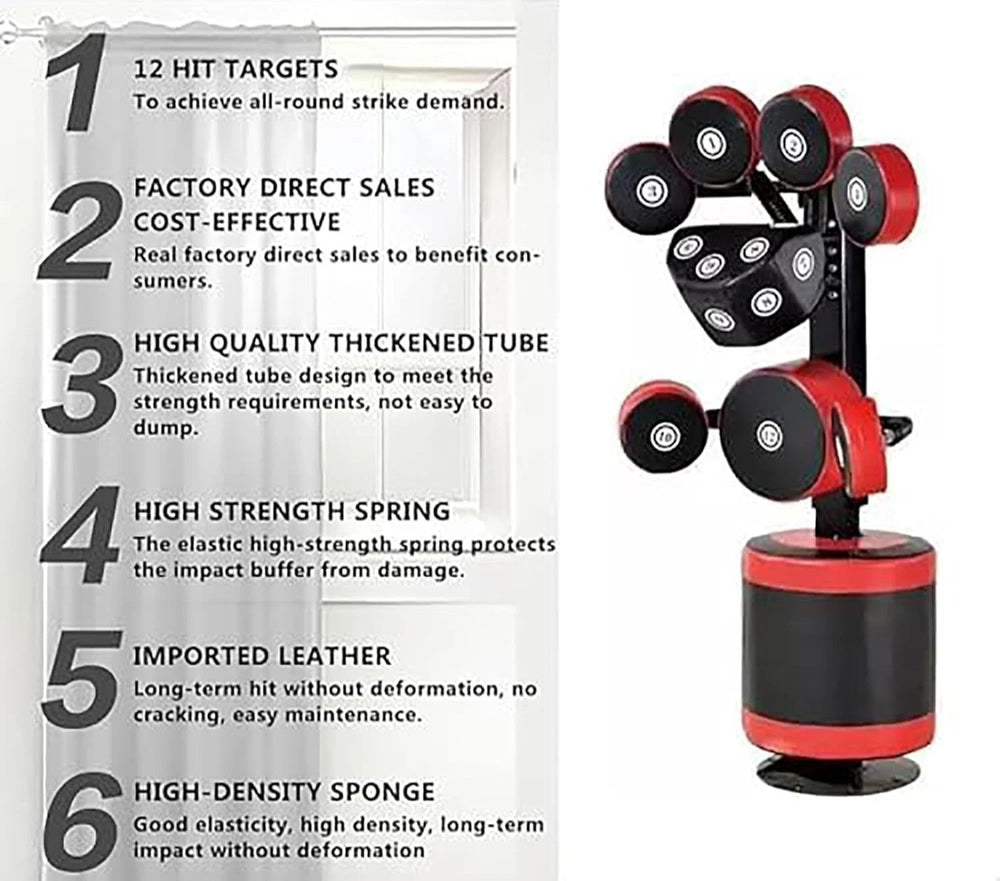 Antsti Freestanding Boxing Punch Stand – 12-Pad Kick Target