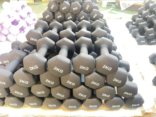 Neoprene Dumbbell Pair – Cast Iron Core, Non-Slip Grip (Various Weights)