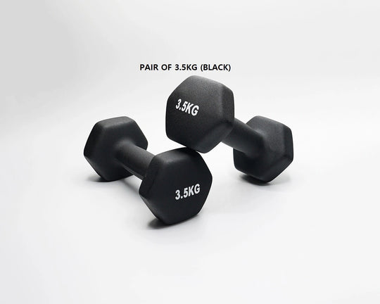 Neoprene Dumbbell Pair – Cast Iron Core, Non-Slip Grip (Various Weights)