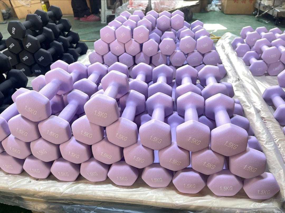 Neoprene Dumbbell Pair – Cast Iron Core, Non-Slip Grip (Various Weights)