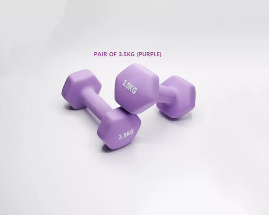 Neoprene Dumbbell Pair – Cast Iron Core, Non-Slip Grip (Various Weights)