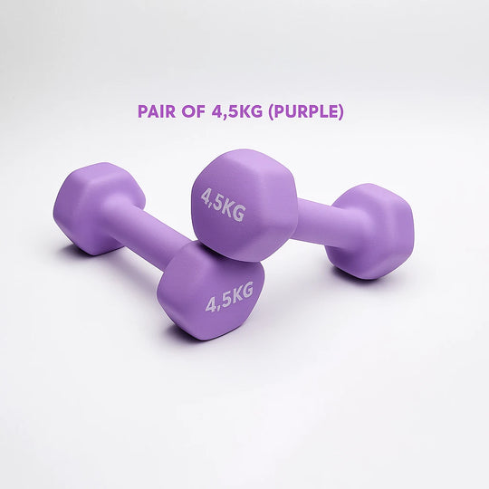 Neoprene Dumbbell Pair – Cast Iron Core, Non-Slip Grip (Various Weights)