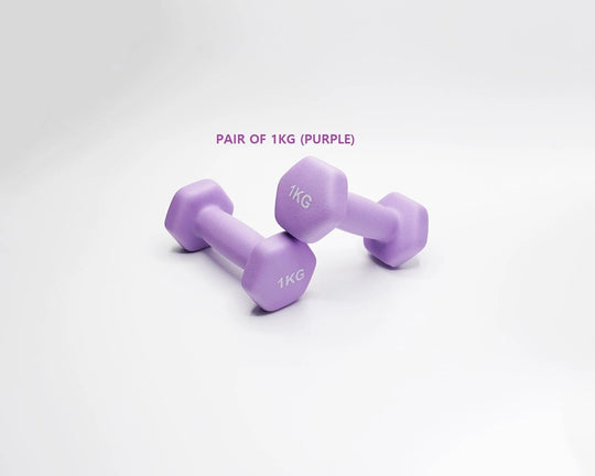 Neoprene Dumbbell Pair – Cast Iron Core, Non-Slip Grip (Various Weights)
