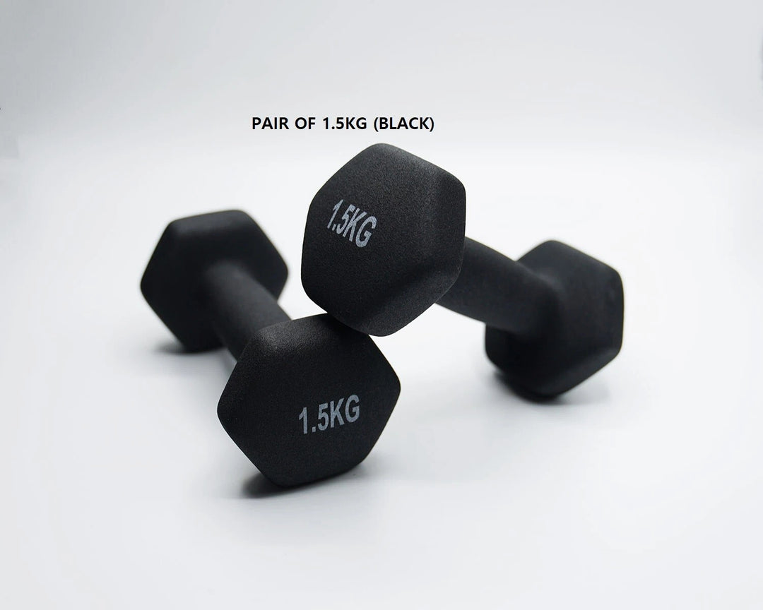 Neoprene Dumbbell Pair – Cast Iron Core, Non-Slip Grip (Various Weights)