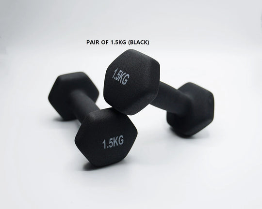 Neoprene Dumbbell Pair – Cast Iron Core, Non-Slip Grip (Various Weights)