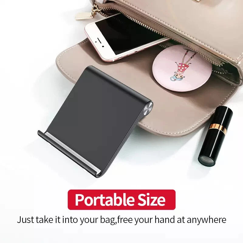 Folding Portable Phone & Mini Tablet Stand – Adjustable & Compact