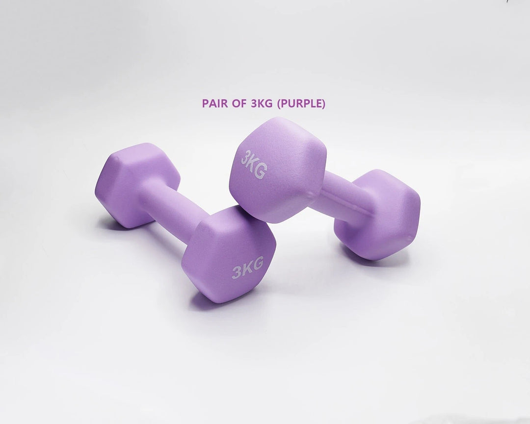 Neoprene Dumbbell Pair – Cast Iron Core, Non-Slip Grip (Various Weights)