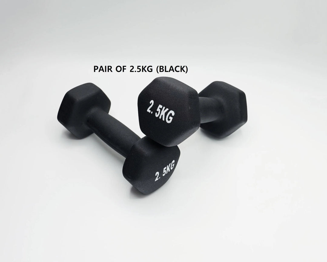 Neoprene Dumbbell Pair – Cast Iron Core, Non-Slip Grip (Various Weights)