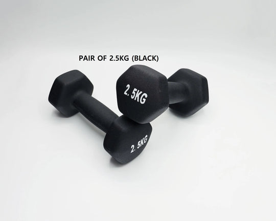 Neoprene Dumbbell Pair – Cast Iron Core, Non-Slip Grip (Various Weights)