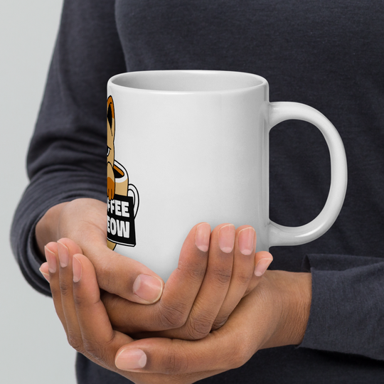 Funny Cat Coffee Mug – “I Need Coffee Right Meow” – Grumpy Cat White Glossy Mug – Cute Gift for Cat Lovers – 11oz/15oz/20oz