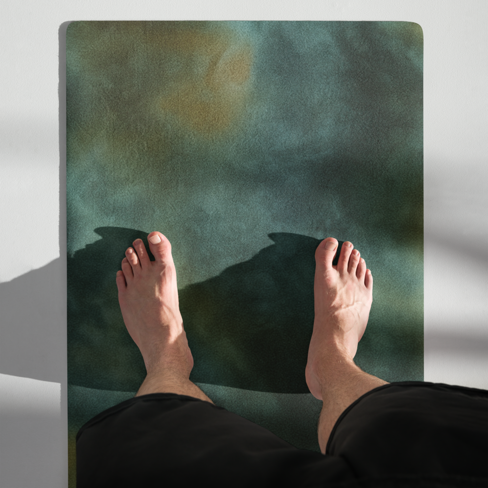 Earthy Tie-Dye Design Yoga Mat – Non-Slip Microsuede Rubber | Antsti Fuel