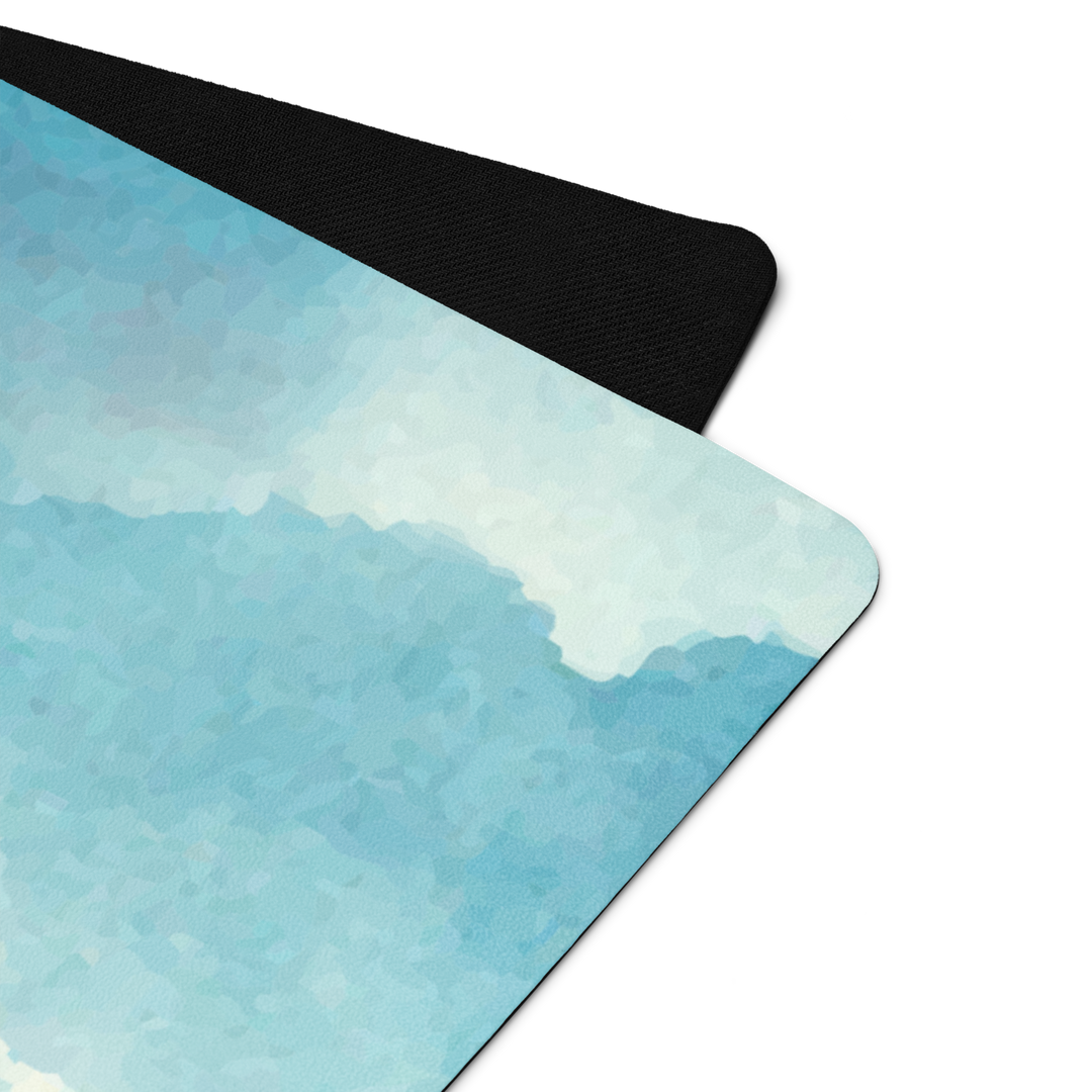 Blue Watercolor Yoga Mat – Dripping Smiley Face Design | Antsti Fuel